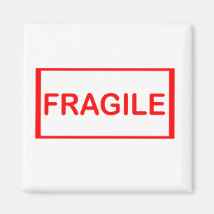 Fragile Handhabung mit Vorsicht Magnet