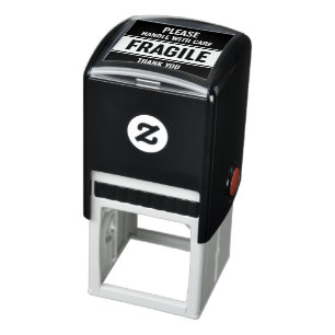 Fragile Handhabung mit vorsichtiger Briefmarke aus Permastempel