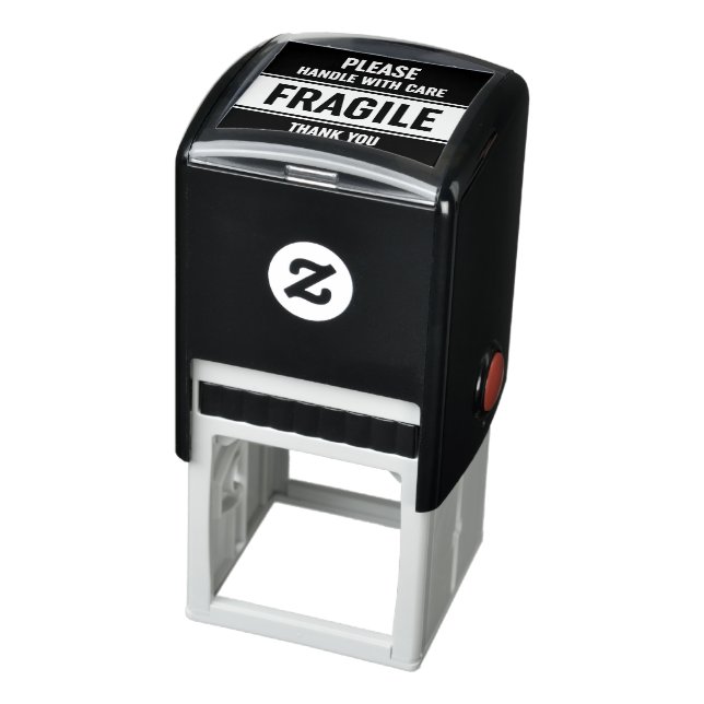 Fragile Handhabung mit vorsichtiger Briefmarke aus Permastempel (Produkt)
