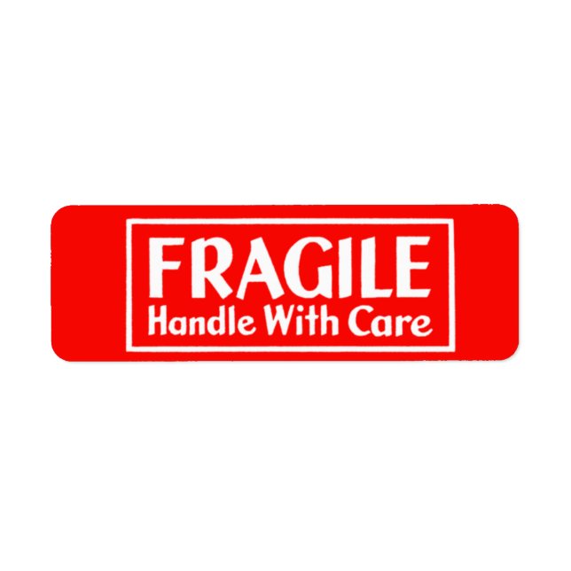 Fragile Handhabung mit Warnhinweis (Vorne)