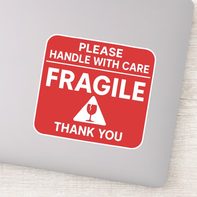 Fragile Handle With Care Shipping Label Design (Detail)