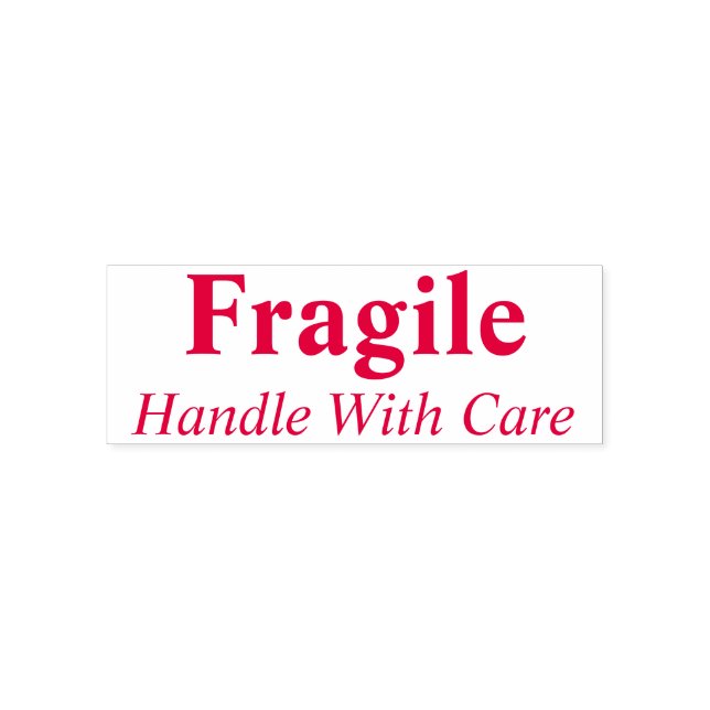 FRAGILE-Handling mit sorgfältiger Briefmarke Permastempel (Design)