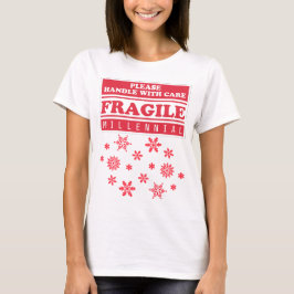 Fragile Jahrtausende, mit vorsichtigen Schneeflock T-Shirt