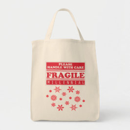 Fragile Jahrtausende, mit vorsichtigen Schneeflock Tragetasche