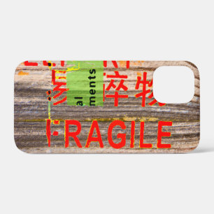 FRAGILE-Kennzeichnung - geschält - Holztexturgehäu Case-Mate iPhone Hülle