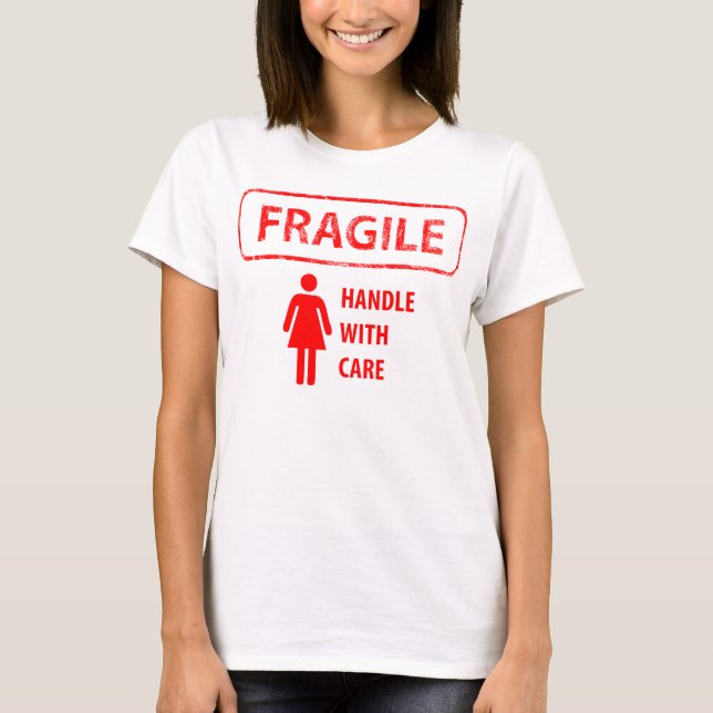Fragile manipulez avec le T-shirt de soin (Devant)