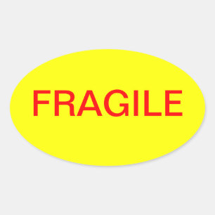 Fragile Oval Aufkleber