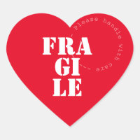 Fragile Schiffstiker Ratschläge Herz - geformt