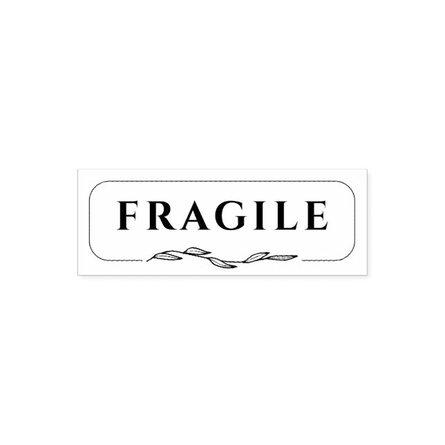 FRAGILE Shipping Mailing Verschieben botanischer R Permastempel (Design)