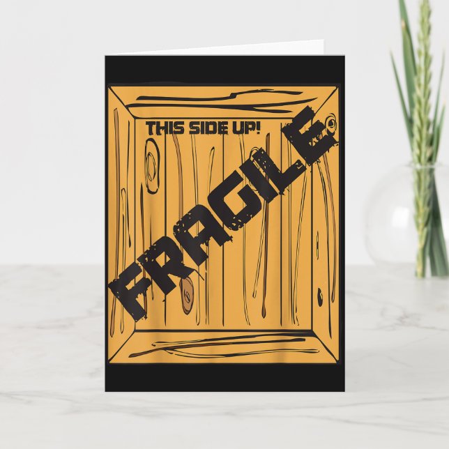 Fragile Shirt Halloween Christmas Costume Movie Sh Karte (Vorderseite)