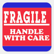 Fragile Versandmarke