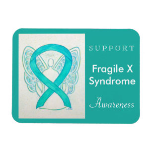 Fragile-X-Syndrom-Bewusstseinsbildung Ribbon Angel Magnet