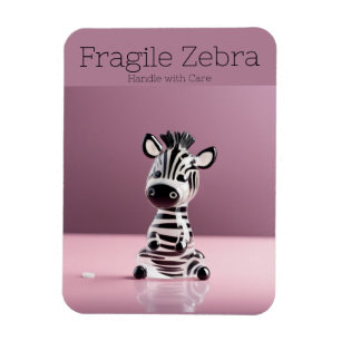 Fragile Zebra: Mit Vorsicht umgehen Magnet