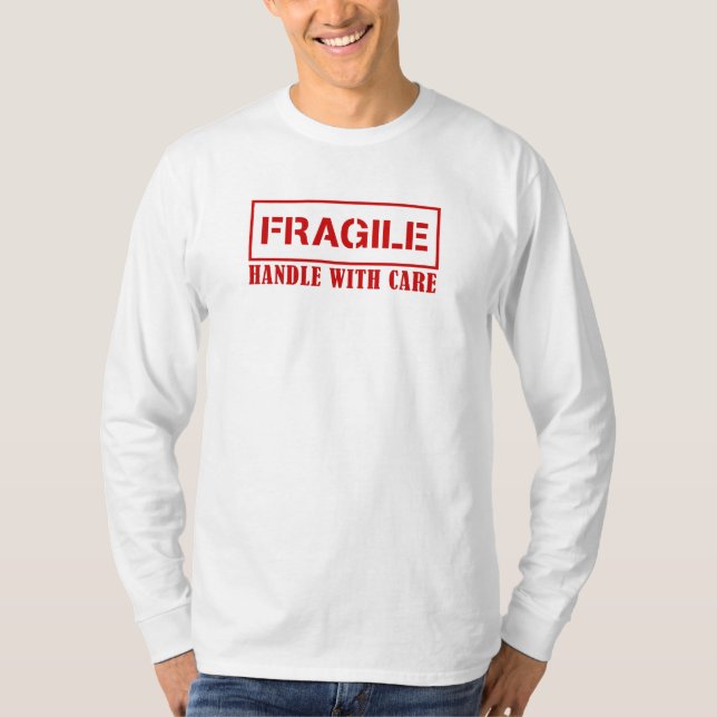 Fragiles Verpackungszeichen - vorsichtig handhaben T-Shirt (Vorderseite)