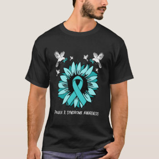 Fragiles-X-Syndrom-Bewusstseins-Schleife Türkisfar T-Shirt
