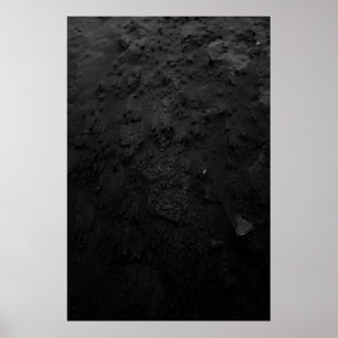 Fragment aus schwarzem und grauem Stein Poster