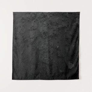 Fragment aus schwarzem und grauem Stein Wandteppich