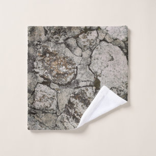 Fragment aus schwarzem und grauem Stein Waschlappen