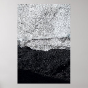 Fragment aus weißem und blauem Stein Poster