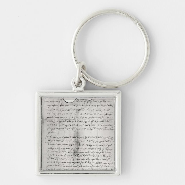 Fragment des Buchstaben geschrieben von Schlüsselanhänger (Vorne)