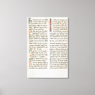 Fragment von einem Catharmanuskript Leinwanddruck