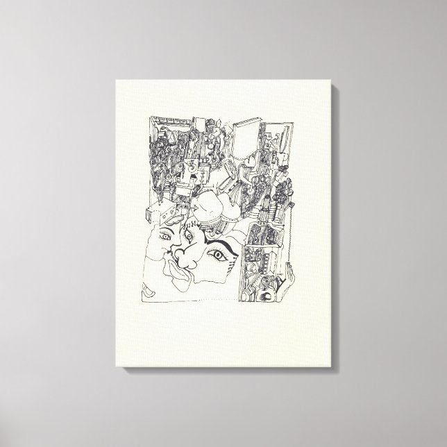 Fragmente der Kunst 1 surreal Zeichnend Leinwand (Vorderseite)