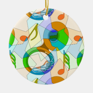 Fragmente der Tuba-Musiknote Keramik Ornament
