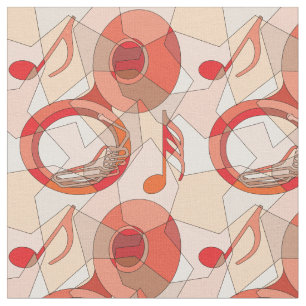 Fragmente der Tuba-Musiknote Stoff