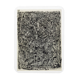 Fragmenté, dessin à encre Flexible Photo Magnet