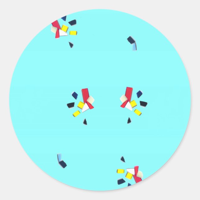 "Fragmente" Rundkleber Runder Aufkleber (Vorderseite)