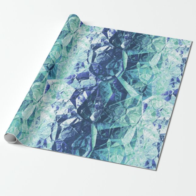 Fragmente von Erinnerungen in blau und grün: Geschenkpapier (Ungerollt)