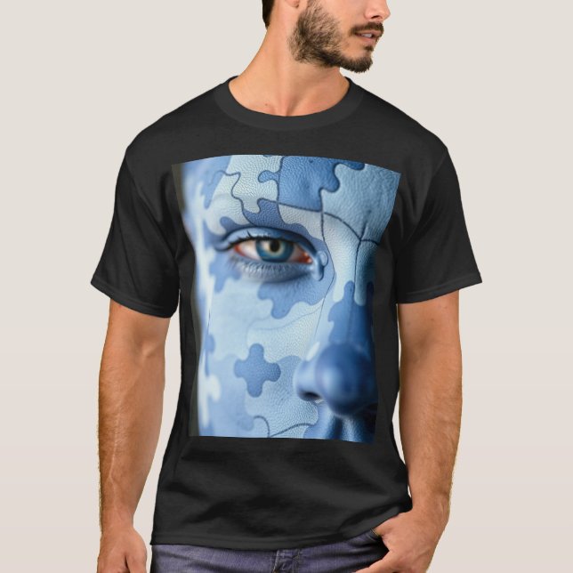 Fragmented Beauty: Puzzle Skin T-Shirt (Vorderseite)