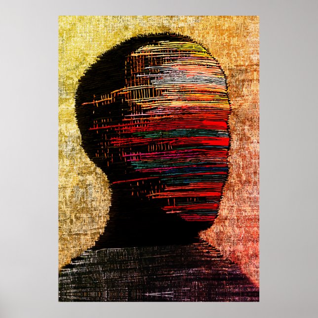 Fragmentierte Identität - farbenfrohe Abstrakte Th Poster (Vorne)