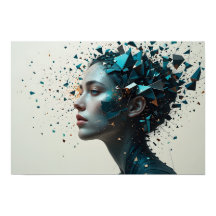 Fragmentierte Identity Poster Abstrakte Wall Art