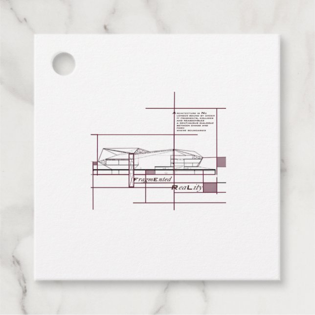 Fragmentierte Realität - architektonischer Ausdruc Geschenkanhänger (Vorderseite)