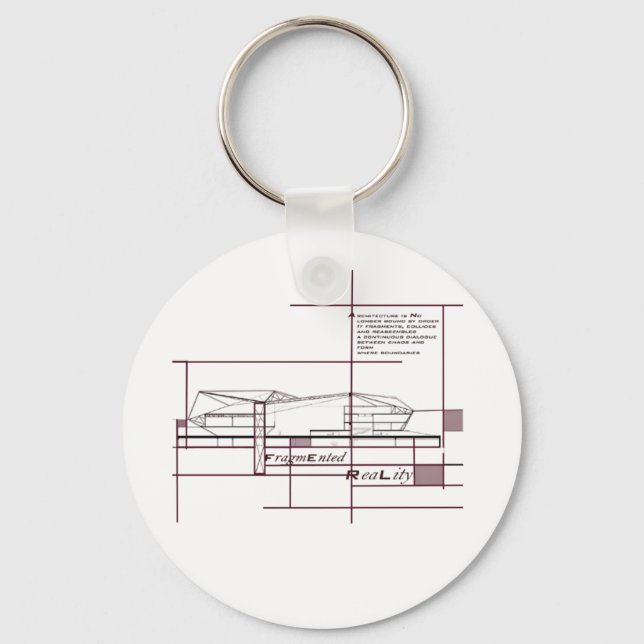 Fragmentierte Realität - architektonischer Ausdruc Schlüsselanhänger (Vorderseite)