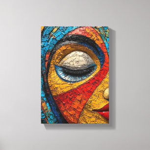 Fragmentierte Vision - Mosaik-Augustik Leinwanddruck