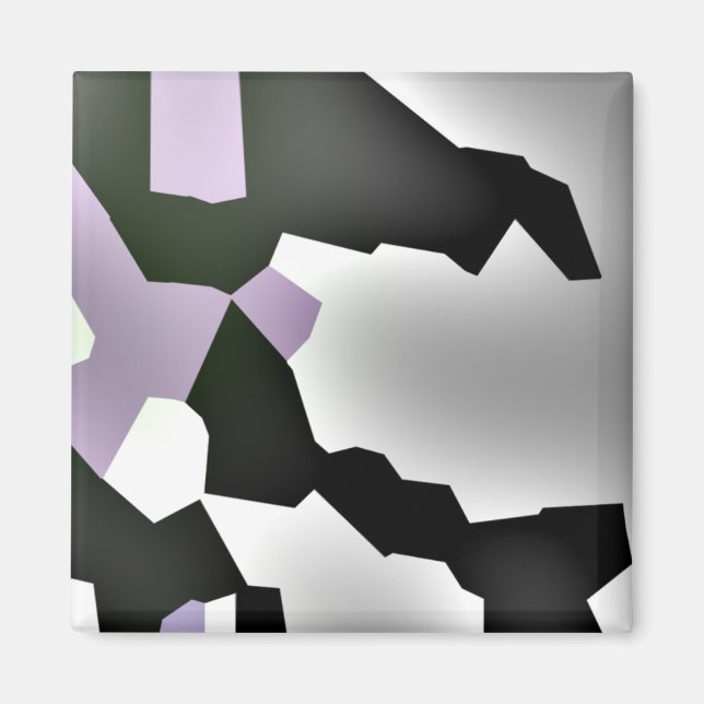 "Fragmentierter Traum" Digitale Abstrakte Kunst Magnet (Vorne)
