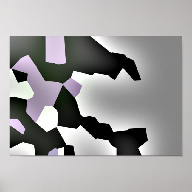 "Fragmentierter Traum" Digitale Abstrakte Kunst Poster (Vorne)