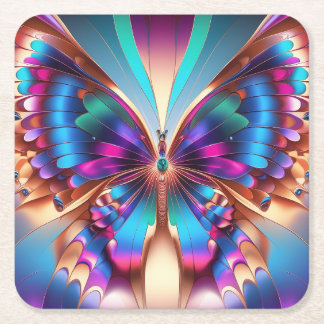 Fragmentos de Mariposa Rechteckiger Pappuntersetzer