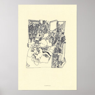 Fragments d'Arts 1 Surreal Drawing Archival Poster