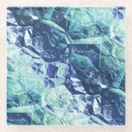 fragments of memories - cobalt blue and mint teal glasuntersetzer