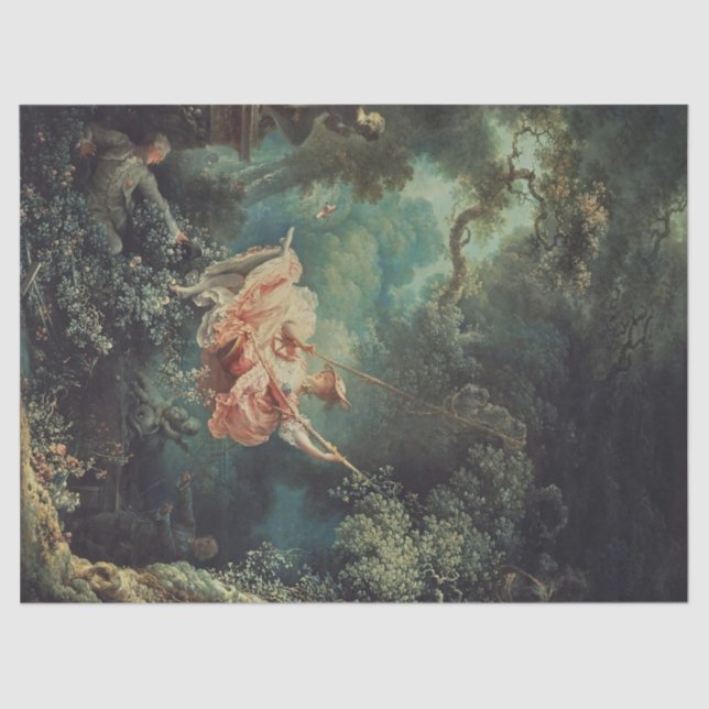 Fragonard's Das Schwingen-Debutt  Seidenpapier (Vorderseite)