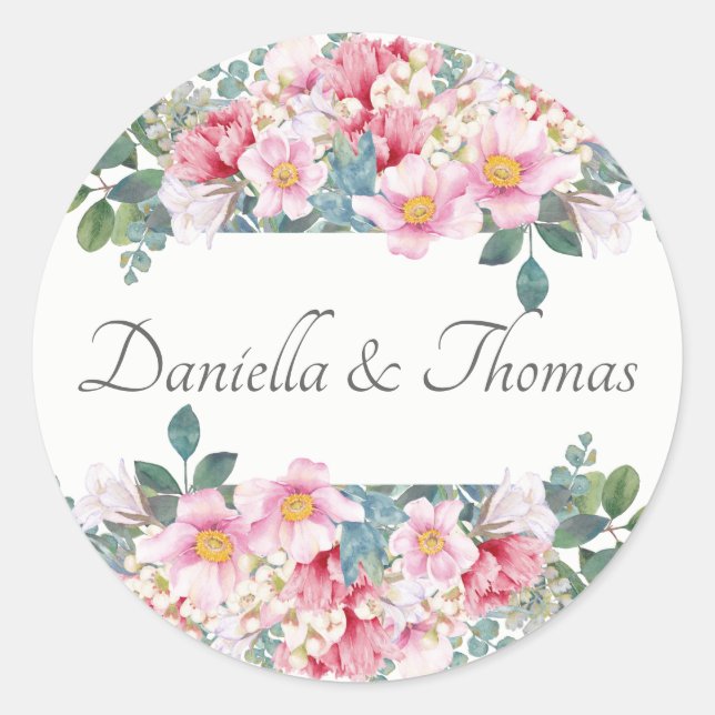 Fragrant Garden Wedding Aufkleber (Vorderseite)