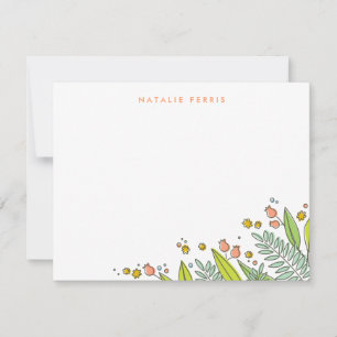 Fraîche Jardin Floral Cartes de Papeterie Personna