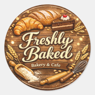 Fraîchement Cuisiné – Logo Autocollant Boulangerie