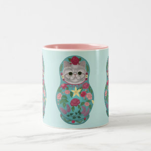Fraicheur florale Meowtreshka Mug