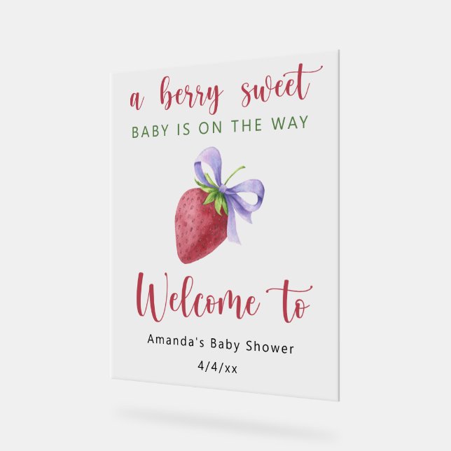 Fraise avec baby shower arc (Angle)