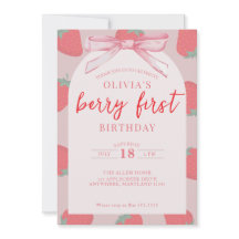 Fraise Berry Première Invitation fille anniversair