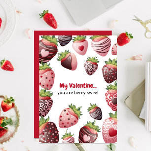Fraise Berry Sweet Kids Valentines Carte de jour
